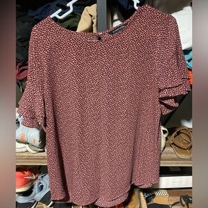 41 Hawthorn Women's Burgundy Patterned Blouse